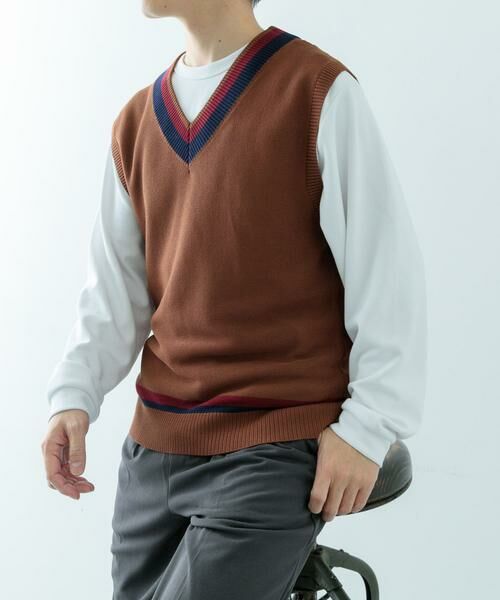 URBAN RESEARCH ITEMS / アーバンリサーチ アイテムズ ベスト | ガーター編みチルデンニットベスト | 詳細7