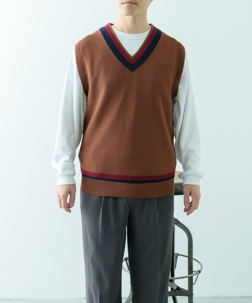 URBAN RESEARCH ITEMS / アーバンリサーチ アイテムズ ベスト | ガーター編みチルデンニットベスト | 詳細9