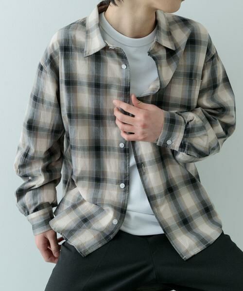 URBAN RESEARCH ITEMS / アーバンリサーチ アイテムズ シャツ・ブラウス | オンブレチェック ロングスリーブシャツ | 詳細28