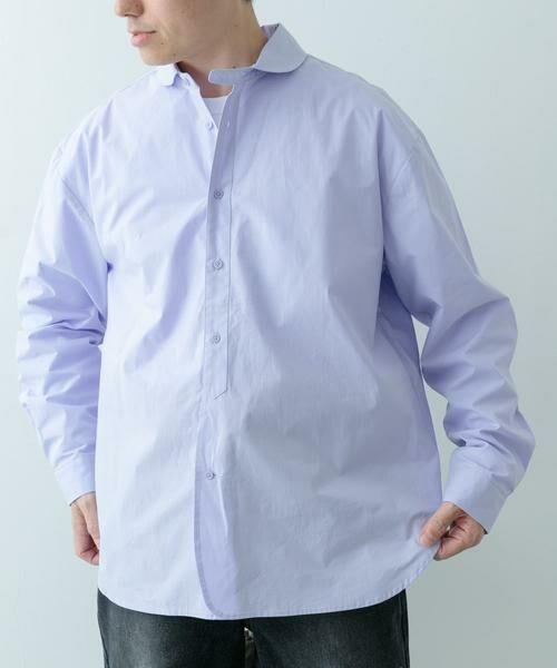 URBAN RESEARCH ITEMS / アーバンリサーチ アイテムズ シャツ・ブラウス | ブロード ラウンドカラーシャツ(パープル)