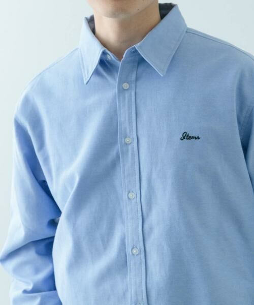 URBAN RESEARCH ITEMS / アーバンリサーチ アイテムズ シャツ・ブラウス | 刺繍オックスレギュラーカラーシャツ | 詳細1