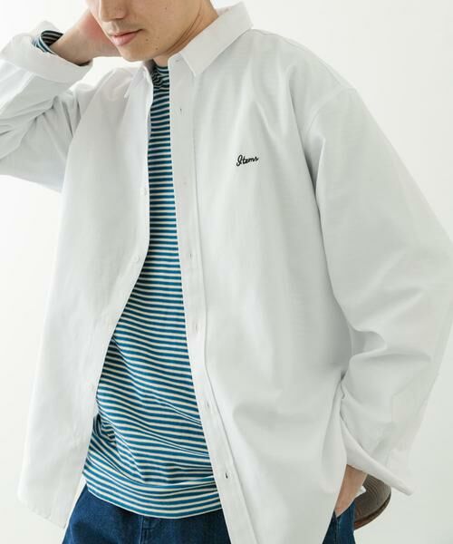 URBAN RESEARCH ITEMS / アーバンリサーチ アイテムズ シャツ・ブラウス | 刺繍オックスレギュラーカラーシャツ | 詳細14