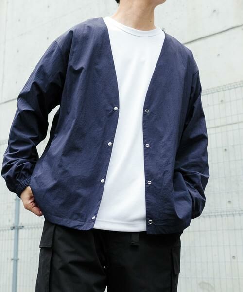 URBAN RESEARCH ITEMS / アーバンリサーチ アイテムズ カーディガン・ボレロ | 『セットアップ対応』ナイロン リングドットボタン カーディガン | 詳細1