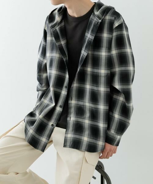 URBAN RESEARCH ITEMS / アーバンリサーチ アイテムズ シャツ・ブラウス | オンブレチェック シャツパーカー | 詳細10