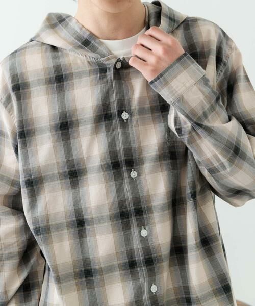 URBAN RESEARCH ITEMS / アーバンリサーチ アイテムズ シャツ・ブラウス | オンブレチェック シャツパーカー | 詳細17