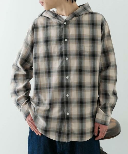 URBAN RESEARCH ITEMS / アーバンリサーチ アイテムズ シャツ・ブラウス | オンブレチェック シャツパーカー | 詳細19