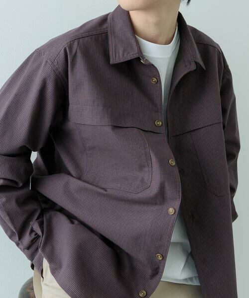 URBAN RESEARCH ITEMS / アーバンリサーチ アイテムズ シャツ・ブラウス | フィッシングポケット チェックシャツ(ブラウン)