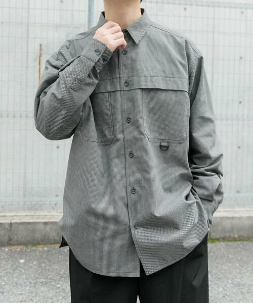 URBAN RESEARCH ITEMS / アーバンリサーチ アイテムズ シャツ・ブラウス | フィッシングポケット チェックシャツ(ブラック)