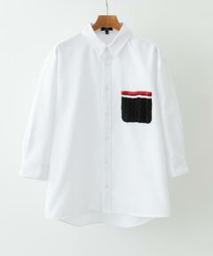 URBAN RESEARCH ITEMS / アーバンリサーチ アイテムズ シャツ・ブラウス | ニットポケット切替オックス7分袖シャツ