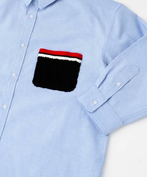 URBAN RESEARCH ITEMS / アーバンリサーチ アイテムズ シャツ・ブラウス | ニットポケット切替オックス7分袖シャツ | 詳細7