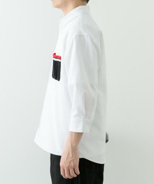URBAN RESEARCH ITEMS / アーバンリサーチ アイテムズ シャツ・ブラウス | ニットポケット切替オックス7分袖シャツ | 詳細20