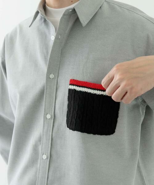 URBAN RESEARCH ITEMS / アーバンリサーチ アイテムズ シャツ・ブラウス | ニットポケット切替オックス7分袖シャツ | 詳細26