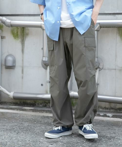 URBAN RESEARCH ITEMS/アーバンリサーチ アイテムズ ウエストイージー ポリカーゴパンツ カーキ M URBAN RESEARCH ITEMS/アーバンリサーチ アイテムズ ウエストイージー ポリカーゴパンツ カーキ M