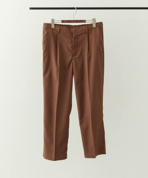 URBAN RESEARCH ITEMS/アーバンリサーチ アイテムズ 1-tuckストレッチイージーパンツ ブラウン L URBAN RESEARCH ITEMS/アーバンリサーチ アイテムズ 1-tuckストレッチイージーパンツ ブラウン L