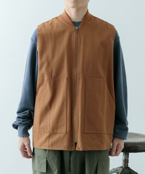 URBAN RESEARCH ITEMS / アーバンリサーチ アイテムズ ベスト | ジップアップ コットンワークベスト | 詳細4