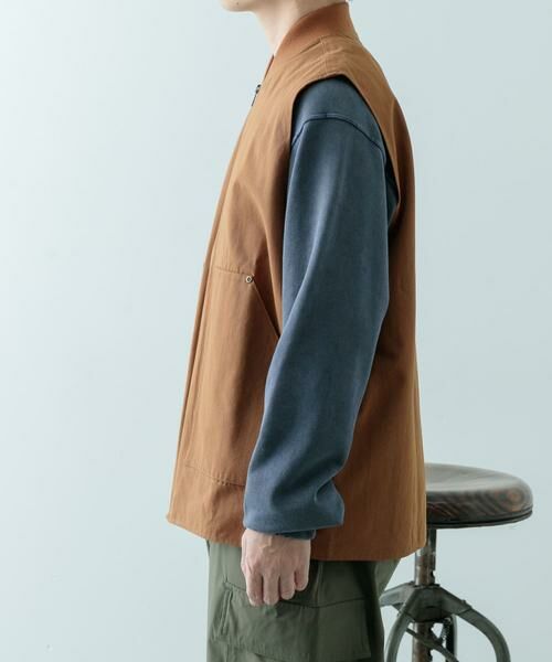 URBAN RESEARCH ITEMS / アーバンリサーチ アイテムズ ベスト | ジップアップ コットンワークベスト | 詳細5