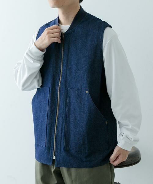 URBAN RESEARCH ITEMS / アーバンリサーチ アイテムズ ベスト | ジップアップ コットンワークベスト | 詳細10