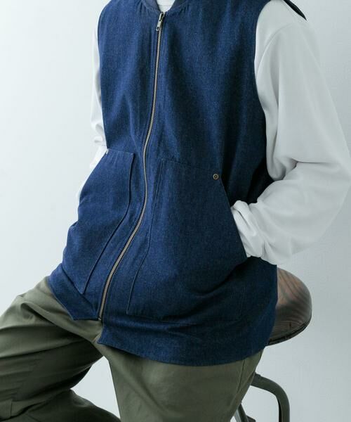 URBAN RESEARCH ITEMS / アーバンリサーチ アイテムズ ベスト | ジップアップ コットンワークベスト | 詳細11