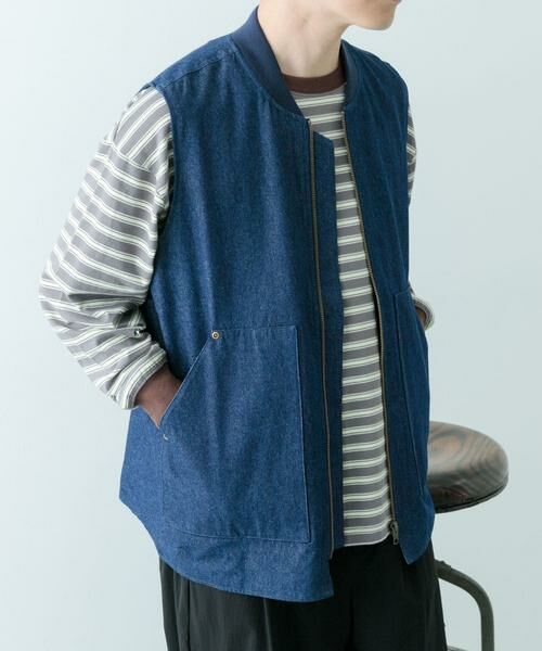 URBAN RESEARCH ITEMS / アーバンリサーチ アイテムズ ベスト | ジップアップ コットンワークベスト | 詳細14