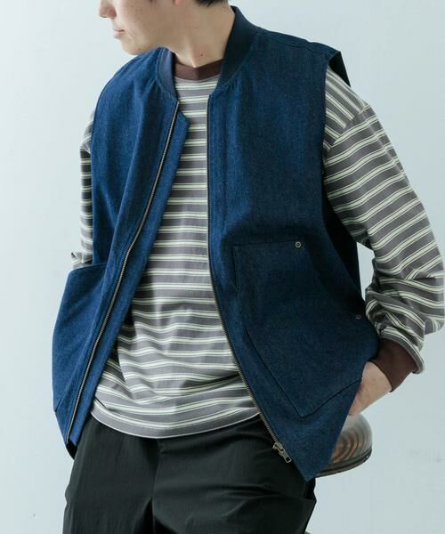 URBAN RESEARCH ITEMS / アーバンリサーチ アイテムズ ベスト | ジップアップ コットンワークベスト | 詳細15