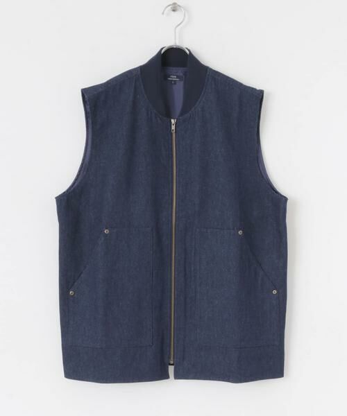 URBAN RESEARCH ITEMS / アーバンリサーチ アイテムズ ベスト | ジップアップ コットンワークベスト | 詳細17