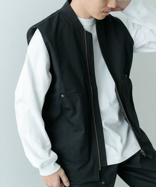 URBAN RESEARCH ITEMS / アーバンリサーチ アイテムズ ベスト | ジップアップ コットンワークベスト | 詳細24