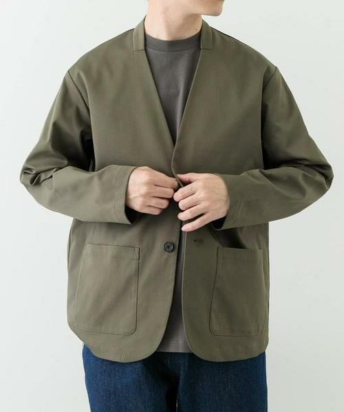 URBAN RESEARCH ITEMS / アーバンリサーチ アイテムズ その他アウター | 『セットアップ対応』マシンウォッシャブルピケノーラペルジャケット | 詳細1