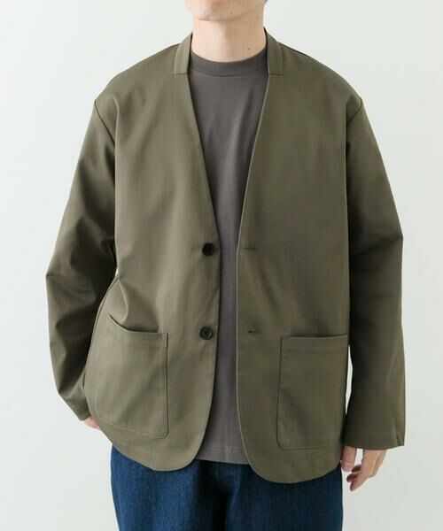 URBAN RESEARCH ITEMS / アーバンリサーチ アイテムズ その他アウター | 『セットアップ対応』マシンウォッシャブルピケノーラペルジャケット(カーキ)