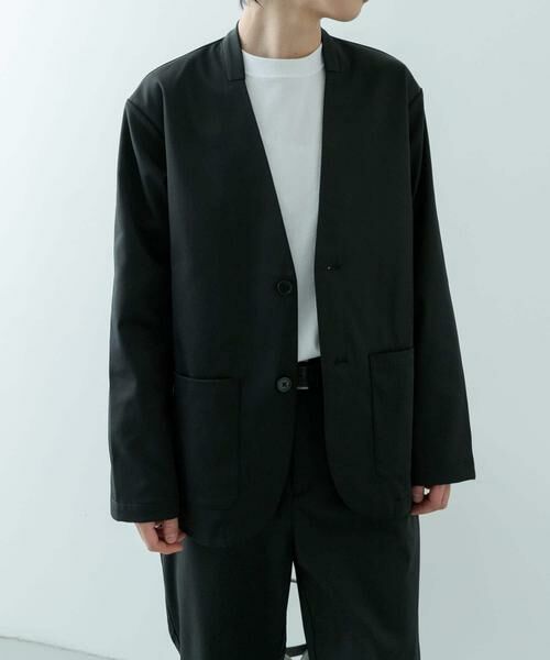 URBAN RESEARCH ITEMS / アーバンリサーチ アイテムズ その他アウター | 『セットアップ対応』マシンウォッシャブルピケノーラペルジャケット | 詳細24