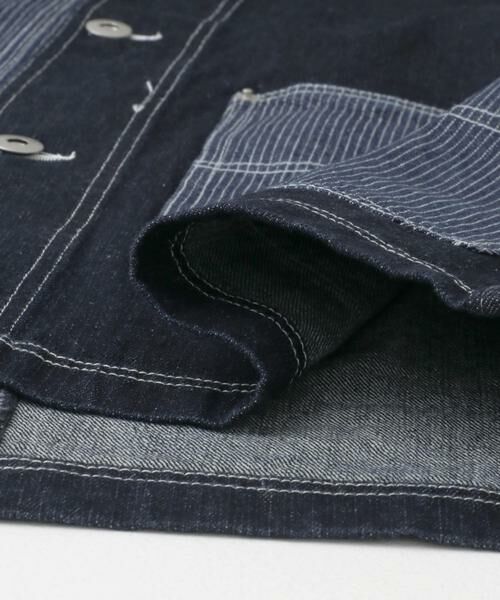 URBAN RESEARCH ITEMS / アーバンリサーチ アイテムズ Gジャン・デニムジャケット | ヒッコリー×デニム切替ワークジャケット | 詳細13