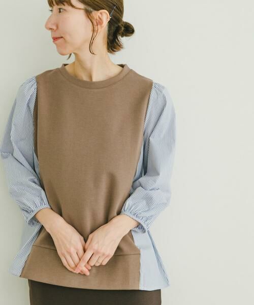 URBAN RESEARCH ITEMS/アーバンリサーチ アイテムズ フハクキリカエプルオーバー モカ FREE URBAN RESEARCH ITEMS/アーバンリサーチ アイテムズ フハクキリカエプルオーバー モカ FREE