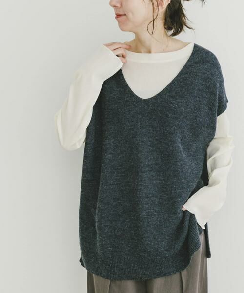 URBAN RESEARCH ITEMS / アーバンリサーチ アイテムズ ニット・セーター | アンゴラタッチユルVニットベスト | 詳細1