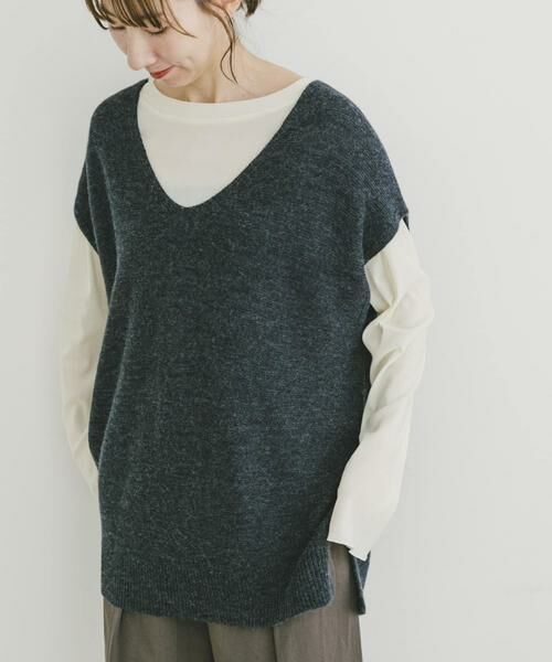 URBAN RESEARCH ITEMS / アーバンリサーチ アイテムズ ニット・セーター | アンゴラタッチユルVニットベスト | 詳細2