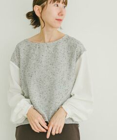 URBAN RESEARCH ITEMS / アーバンリサーチ アイテムズ シャツ・ブラウス | ツイードドッキングブラウス