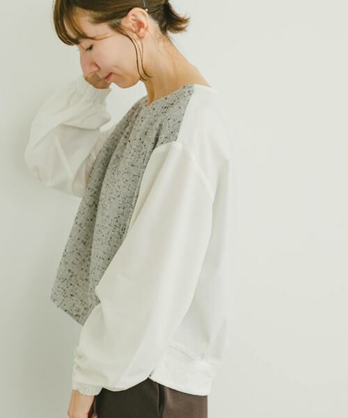 URBAN RESEARCH ITEMS / アーバンリサーチ アイテムズ シャツ・ブラウス | ツイードドッキングブラウス | 詳細3