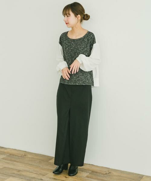 URBAN RESEARCH ITEMS / アーバンリサーチ アイテムズ シャツ・ブラウス | ツイードドッキングブラウス | 詳細12