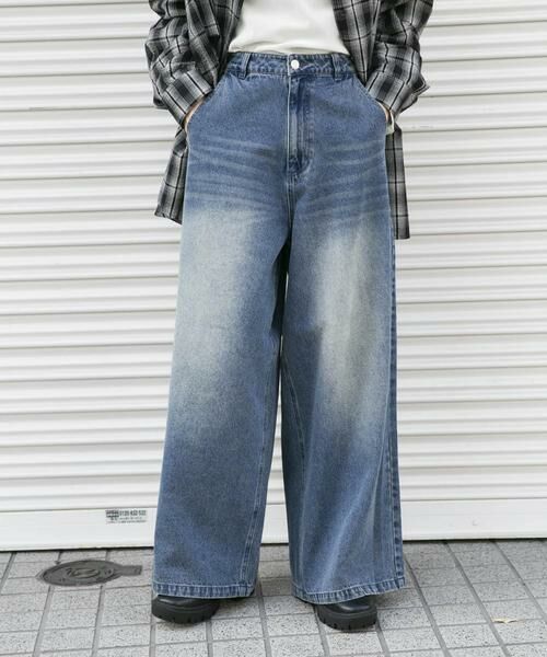 URBAN RESEARCH ITEMS / アーバンリサーチ アイテムズ デニムパンツ | ワイドデニム(ブルー系その他)