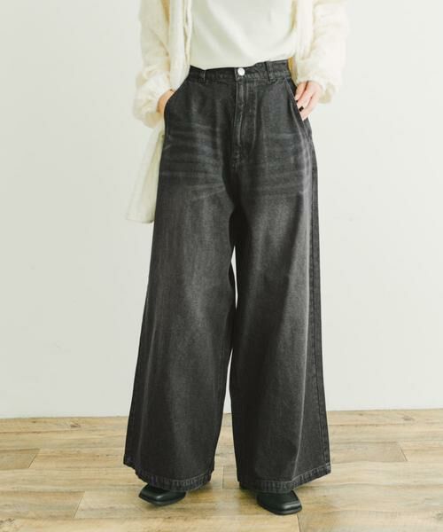 URBAN RESEARCH ITEMS / アーバンリサーチ アイテムズ デニムパンツ | ワイドデニム(ブラック系その他)