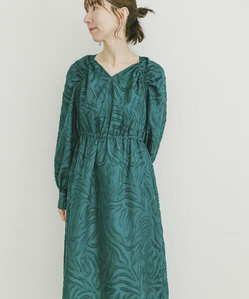 URBAN RESEARCH ITEMS / アーバンリサーチ アイテムズ ワンピース | ジャガードロングスリーブワンピース | 詳細1