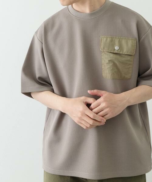 URBAN RESEARCH ITEMS / アーバンリサーチ アイテムズ Tシャツ | フラップポケットワッフルクルーネックTops | 詳細2
