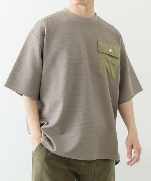 URBAN RESEARCH ITEMS / アーバンリサーチ アイテムズ Tシャツ | フラップポケットワッフルクルーネックTops | 詳細3
