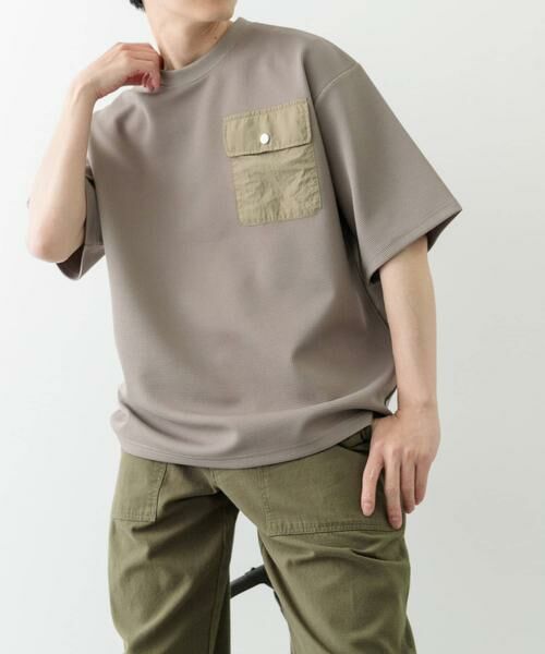 URBAN RESEARCH ITEMS / アーバンリサーチ アイテムズ Tシャツ | フラップポケットワッフルクルーネックTops | 詳細4