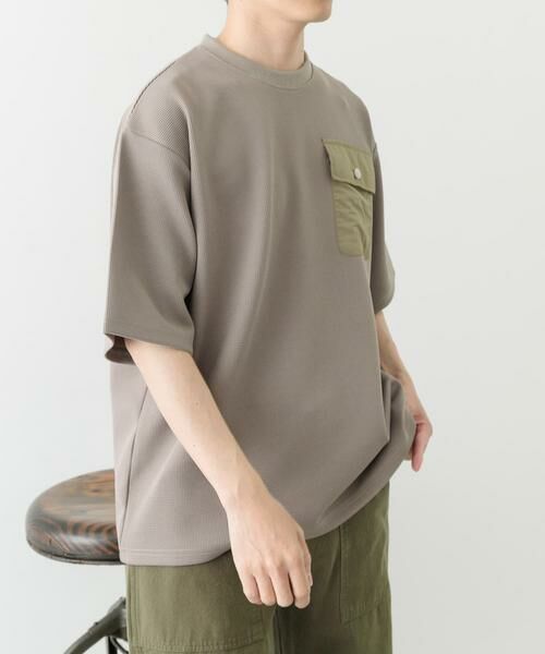 URBAN RESEARCH ITEMS / アーバンリサーチ アイテムズ Tシャツ | フラップポケットワッフルクルーネックTops | 詳細5