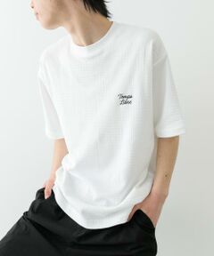 URBAN RESEARCH ITEMS / アーバンリサーチ アイテムズ Tシャツ | ワンポイント刺繍チェックジャカードTシャツ