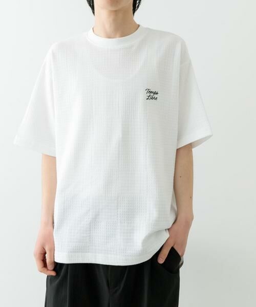 URBAN RESEARCH ITEMS / アーバンリサーチ アイテムズ Tシャツ | ワンポイント刺繍チェックジャカードTシャツ | 詳細1