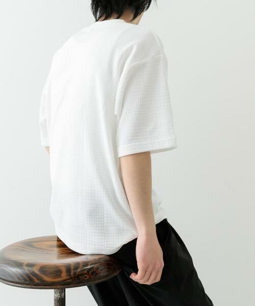 URBAN RESEARCH ITEMS / アーバンリサーチ アイテムズ Tシャツ | ワンポイント刺繍チェックジャカードTシャツ | 詳細2