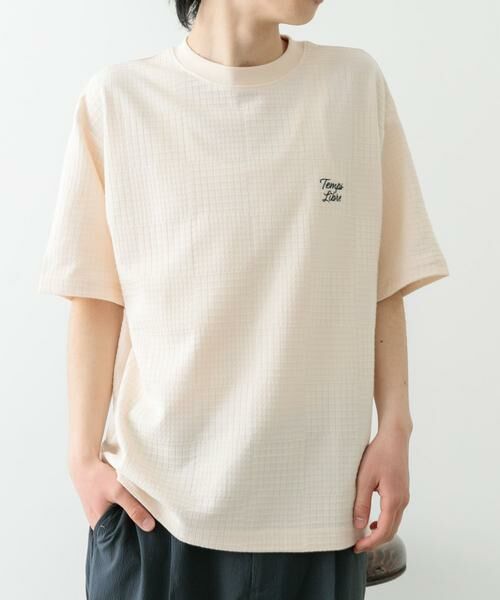 URBAN RESEARCH ITEMS / アーバンリサーチ アイテムズ Tシャツ | ワンポイント刺繍チェックジャカードTシャツ | 詳細16