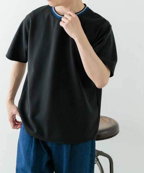 URBAN RESEARCH ITEMS/アーバンリサーチ アイテムズ ヘリンボンリブダブルフェイスtops ブラック M URBAN RESEARCH ITEMS/アーバンリサーチ アイテムズ ヘリンボンリブダブルフェイスtops ブラック M