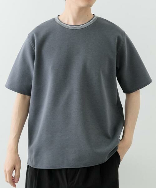 URBAN RESEARCH ITEMS/アーバンリサーチ アイテムズ ヘリンボンリブダブルフェイスtops グレー M