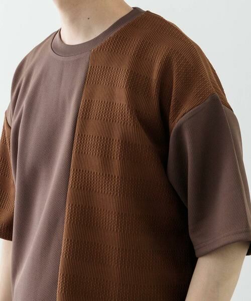 URBAN RESEARCH ITEMS / アーバンリサーチ アイテムズ Tシャツ | クルーネックジャカード切替トップス | 詳細2
